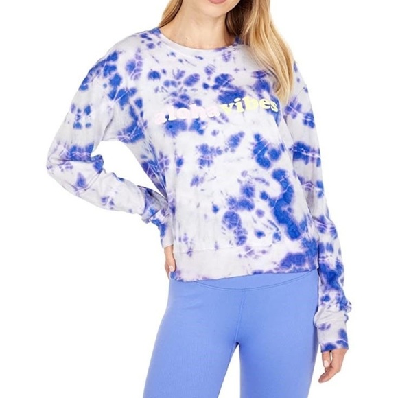 Spiritual Gangster Aloha Vibes Tie Dye Savasana Sweatshirt sz S - Picture 1 of 11